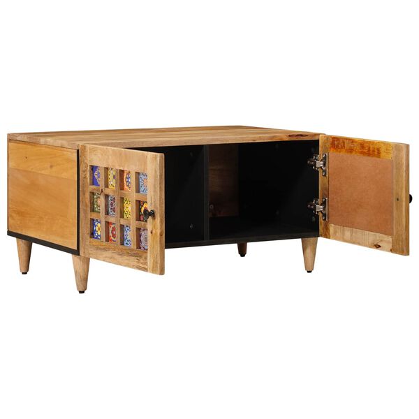 vidaXL Salontafel Naturel 80 x 50 x 40 cm Massief Mango Hout