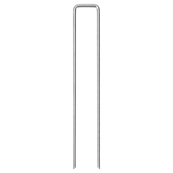 vidaXL Grondharingen 50 st U-vormig 20x3,5 cm gegalvaniseerd staal