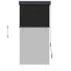 vidaXL Rolgordijn voor buiten 80x250 cm antraciet