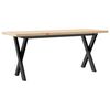 vidaXL Salontafel X-frame 110x40x45,5 cm grenenhout en staal