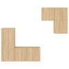 vidaXL 4-delige Tv-wandmeubelset bewerkt hout sonoma eikenkleurig