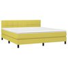 vidaXL Boxspring met matras en LED stof groen 160x200 cm