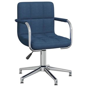 vidaXL Kantoorstoel draaibaar stof blauw