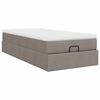 vidaXL Ottoman bed met matras 80x200cm stof taupe