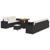 vidaXL Tuin Sofa Set 10 st Zwart poly rattan
