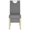 vidaXL Eetkamerstoelen 6 st kunstleer grijs