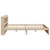 vidaXL Bedframe met hoofdbord massief grenenhout 135x190 cm
