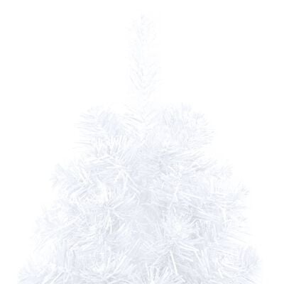 vidaXL Kunstkerstboom met verlichting half standaard 180 cm PVC wit