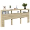vidaXL Hoofdbordkast met LED-verlichting 220x17x102 cm sonoma eiken