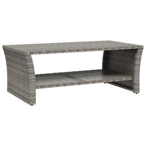 vidaXL Salontafel 100x50x40 cm poly rattan grijs