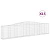 vidaXL Schanskorven 15 st gewelfd 400x30x80/100 cm ijzer
