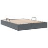 vidaXL Opslag bed met hoofdeinde Donkergrijs 135 x 190 cm Fluweel