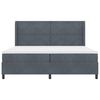 vidaXL Boxspringbed met matras Donkergrijs 200 x 200 cm Fluweel
