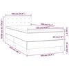 vidaXL Boxspring met matras en LED stof donkerbruin 100x200 cm