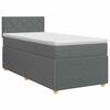 vidaXL Boxspringbed met matras Donkergrijs 90 x 190 cm Stof