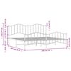 vidaXL Bedframe met hoofd- en voeteneinde metaal zwart 193x203 cm