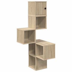 vidaXL Wandhoekplank Sonoma Eiken 48 x 48 x 120 cm Bewerkt hout