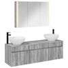 vidaXL Badkamerkastenset 4 pcs Grijs Sonoma 103,5 x 15,5 x 70 cm