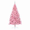 vidaXL Kunstmatig Voorverlicht Kerstboom met 300 LED Roze 240 cm PVC