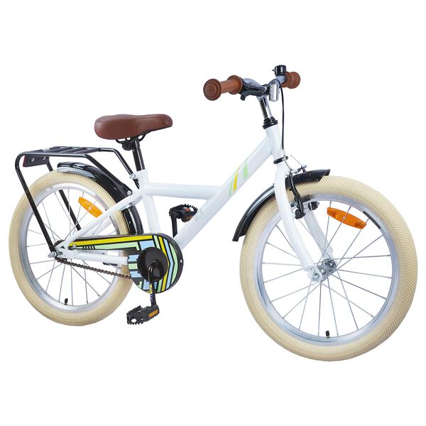 vidaXL Kinderfiets 18 Inch voor 5-7 jaar Wit