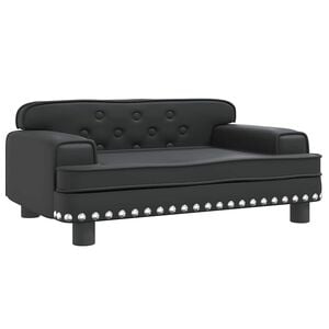 vidaXL Hondenmand 70x45x30 cm kunstleer zwart
