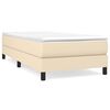 vidaXL Boxspring bed 90x200 cm stof cr&egrave;mekleurig