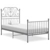 vidaXL Bedframe metaal grijs 90x200 cm