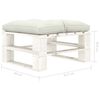 vidaXL 4-delige Loungeset met beige kussens pallet hout