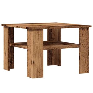 vidaXL Salontafel 60x60x42 cm bewerkt hout oud houtkleurig
