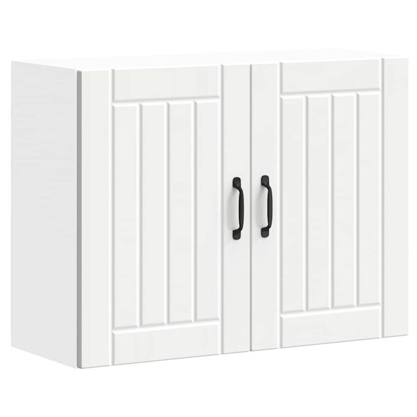 vidaXL Keukenbovenkast Lucca bewerkt hout wit