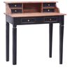 vidaXL Schrijftafel met lades 90x50x101 cm massief mahoniehout