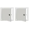 vidaXL Toegangs paneel 2 st Wit 23 x 23 x 3 cm Staal