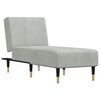 vidaXL Chaise longue fluweel lichtgrijs