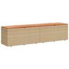 vidaXL Tuinbox 220x50x54 cm poly rattan en acaciahout beige