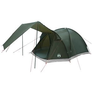 vidaXL Huisje Tent met dak Leger groen 4-persoons Polyester en staal