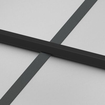 vidaXL Binnendeur smal 83x201,5 cm gehard glas en aluminium zwart