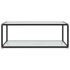 vidaXL Salontafel 100x50x35 cm gehard glas wit