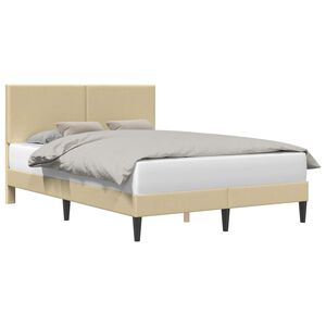 vidaXL Bedframe Lichtgroen Grijs 140 x 190 cm Katoen Stof