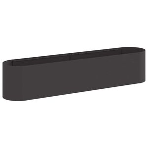 vidaXL Verhoogd Tuinbed Zwart 200 x 40 x 40 cm