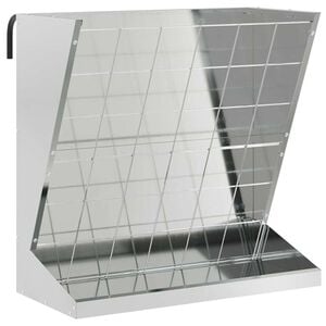 vidaXL Hooi Feeder zilver 71 x 33 x 70 cm 5 kg Gegalvaniseerd staal