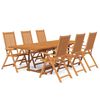 vidaXL 7-delige Tuinset massief acaciahout 160-240 cm