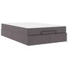 vidaXL Bedframe met matras met matras 2 pcs Grijs PVC