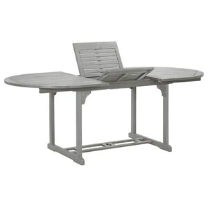 vidaXL Tuintafel 200x100x75 cm massief acaciahout grijs