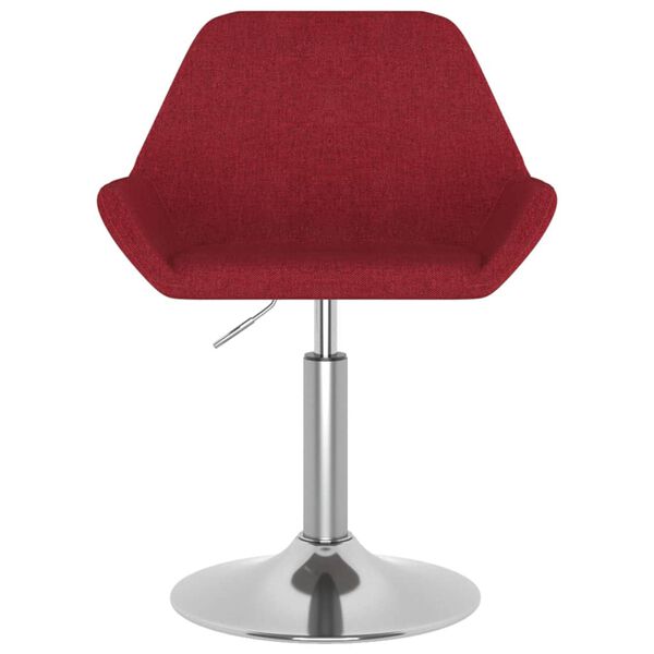 vidaXL Barkruk stof wijnrood