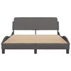 vidaXL Bedframe "Dover" kunstleer grijs 140x190 cm