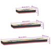 vidaXL Wandschappen Wandgemonteerd 3 pcs Multikleur 100 x 20 x 6 cm