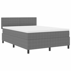vidaXL Boxspringbed Lichtgrijs en wit. 160 x 200 cm Katoen Stof