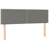 vidaXL Hoofdbord LED 144x5x78/88 cm stof donkergrijs