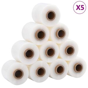 vidaXL Stretchfolies 50 stuks transparant 23 &micro;m 10 cm x 150 m