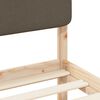 vidaXL Bedframe met Gevoerd Hoofdgedeelte Taupe 100 x 200 cm